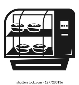 Fridge showcase icon. Simple illustration of fridge showcase vector icon for web design isolated on white background