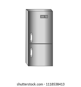 Fridge, silver, cold