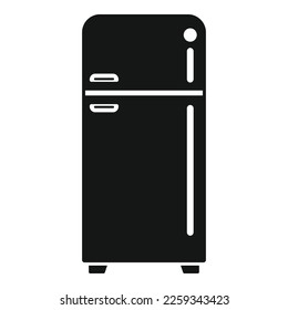 Fridge smart consumption icon simple vector.Money resource. Digital home