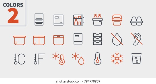 Fridge UI Pixel Perfect Well-crafted Vector Thin Line Icons 48x48 Ready for 24x24 Grid for Web Graphics and Apps with Editable Stroke. Simple Minimal Pictogram Part 2-2