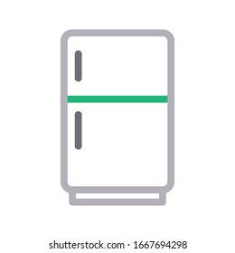 fridge vector color line icon 
