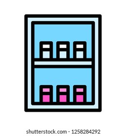 Fridge vector, filled design editable outline icon