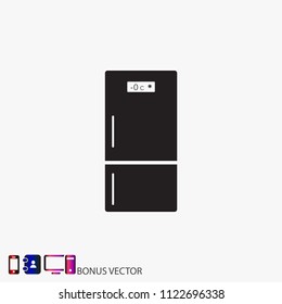 Fridge  vector icon