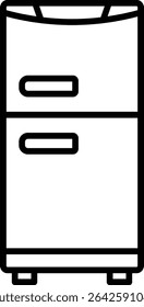 Fridge vector icon. Can be used for printing, mobile and web applications.