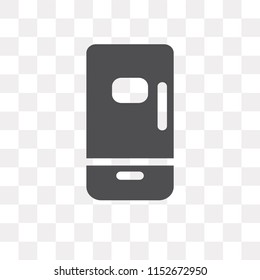 Fridge vector icon isolated on transparent background, Fridge logo concept
