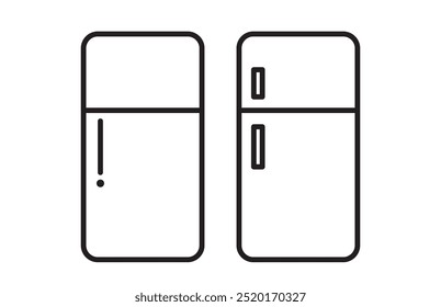 Icono del Vector del refrigerador aislado en un fondo blanco