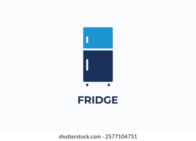 FRIDGE vector, icon or logo sign isolated symbol illustration