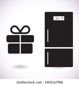 Fridge  vector icon , lorem ipsum Flat design