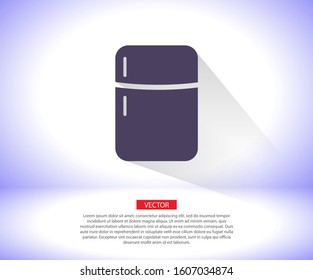 Fridge vector icon , lorem ipsum Flat design