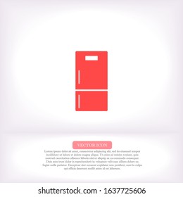 Fridge vector icon , lorem ipsum Flat design