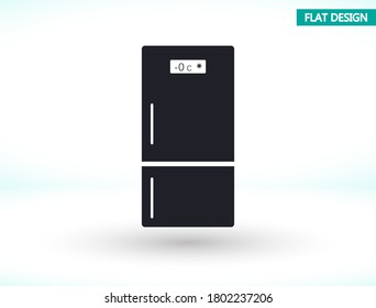 Fridge vector icon , lorem ipsum Flat design