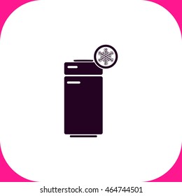 Fridge vector icon on white background.