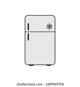 Fridge vector icon. Refrigerator icon