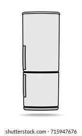Fridge vector icon, refrigerator symbol on white background. Home appliances symbol. Modern, simple flat vector illustration for web site or mobile app