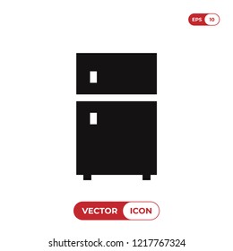 Fridge vector icon. Refrigerator,freezer symbol.