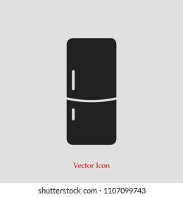 Fridge vector icon, stock vector illustration flat design style