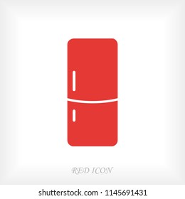Fridge vector icon, stock vector illustration flat design style