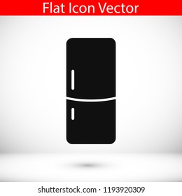 Fridge vector icon, stock vector illustration flat design style