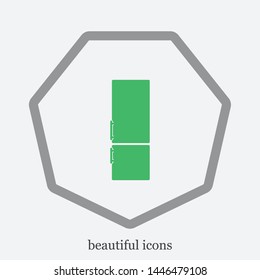 A fridge vector icon, a symbol of a fridge.A sign of a refrigerator. Refrigeration icon.