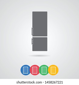 A fridge vector icon, a symbol of a fridge.A sign of a refrigerator. Refrigeration icon.