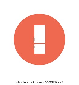 A fridge vector icon, a symbol of a fridge.A sign of a refrigerator. Refrigeration icon.