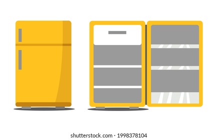 diseño de ilustración vectorial de refrigerador en blanco