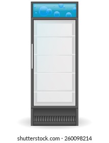  Fridge. Vector Illustration isolated on white background.