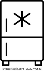 Diseño de iconos de la línea del vector de frigorífico
