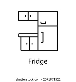 Icono de contorno de vector de puente para web aislada en fondo blanco archivo EPS 10