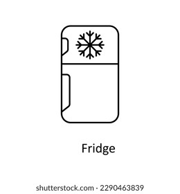 Vector Fridge    iconos de esquema. Material gráfico simple