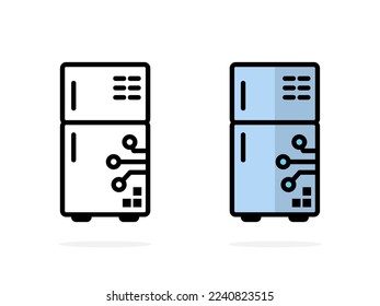 nevera vectorial inteligente icono del logotipo del banner de la aplicación web - Vector