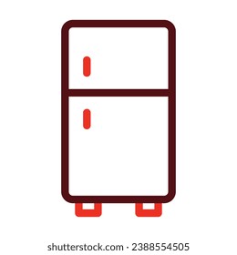 Fridge Vector Thick Line Two Color Icons For Personal And Commercial Use.
