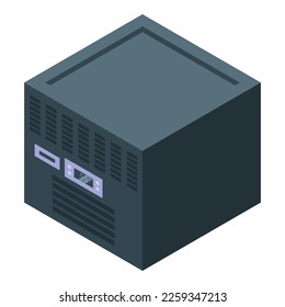 Fridge wine cellar icon isometric vector. Barrel drink. Leaf alcohol