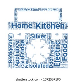 fridge word cloud. tag cloud about fridge