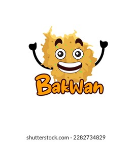 fried bakwan mascot logo. fried vector logo for business
