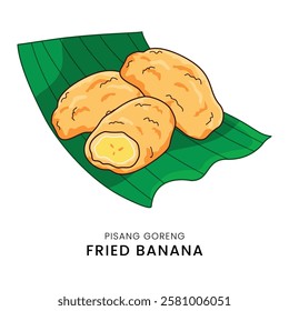 Fried Banana on Cassava Leaf Indonesian Fried Snack