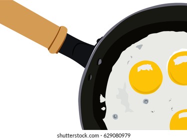 Fried Bullseye Egg Isolated