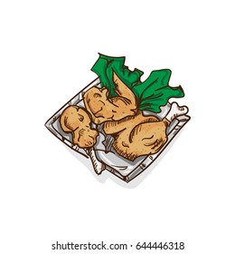  fried chicken drawing object
