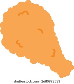 Batom de frango frito isolado no branco
