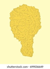 Fried Chicken drumstick vector