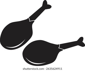 Pollo frito Drumstick Arte vectorial e ilustración de alimentos