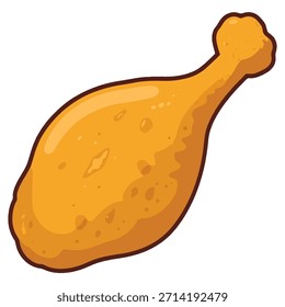 Fried Chicken Drumstick Vector Design