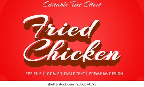 
Fried Chicken Editable text effect with realistic bold style 3d letters .