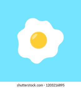 Fried chicken egg. Vector illustration.