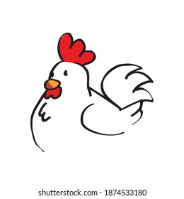 fried chicken fast food icons of fastfood snacks and sandwiches for Cafe restaurant or bistro 