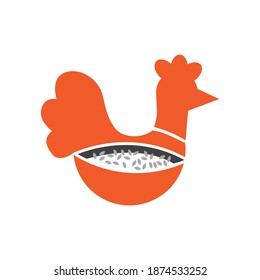 fried chicken fast food icons of fastfood snacks and sandwiches for Cafe restaurant or bistro 