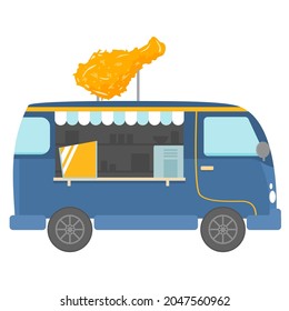 fried chicken food truck vector design