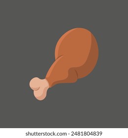 fried chicken food in vector design.