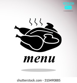 Fried chicken icon design