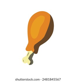 fried chicken icon illustrasion desain